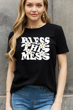 Load image into Gallery viewer, Simply Love Full Size BLESS THIS MESS Graphic Cotton Tee
