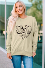 Load image into Gallery viewer, Round Neck Dropped Shoulder Ghost Graphic Sweatshirt

